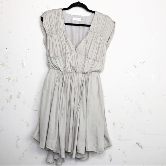 WILLOW Jane Taupe pleated mini dress - Picture 8 of 11